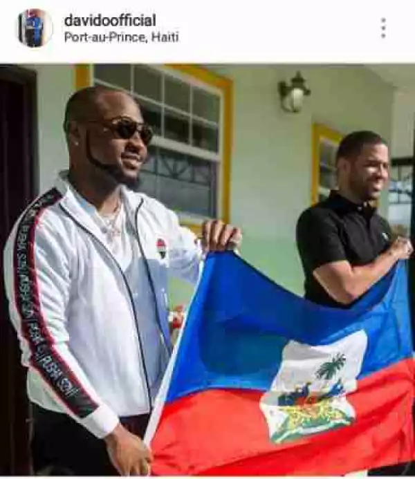 Davido And His Gang Strike Poses Together As They Touch Down Haiti